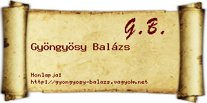 Gyöngyösy Balázs névjegykártya
