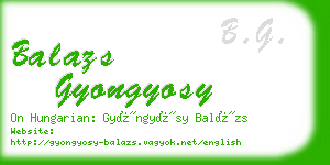 balazs gyongyosy business card